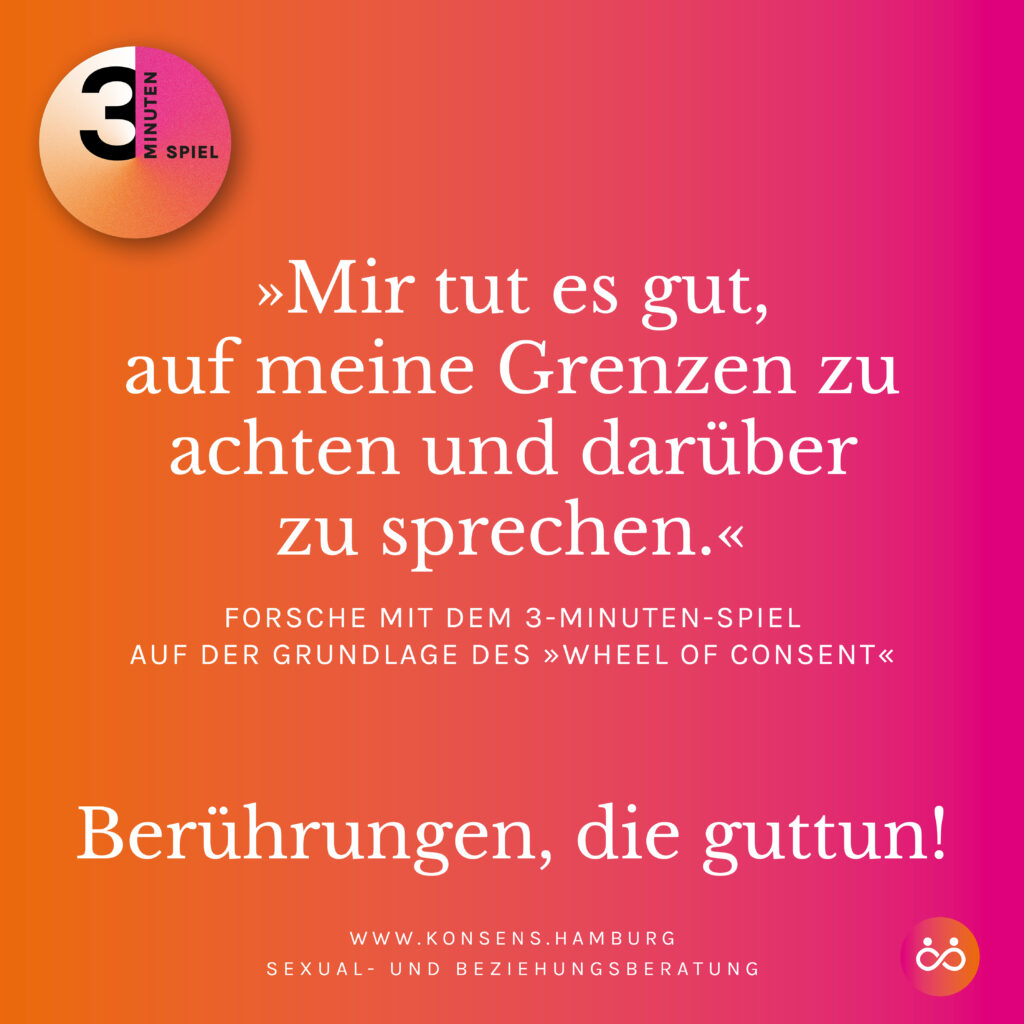 "Mir tut es gut, auf meine Grenzen zu achten und darüber zu sprechen."